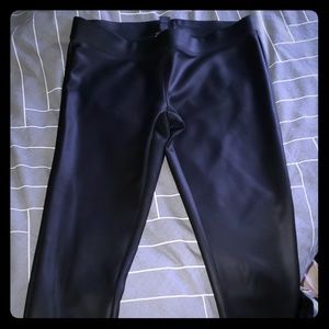 Express black pleather leggings size medium!
